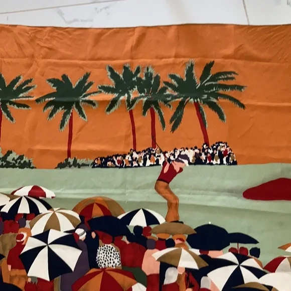 Valentino Large Golf tournament scarf 🧣 silk - Picture 6 of 6